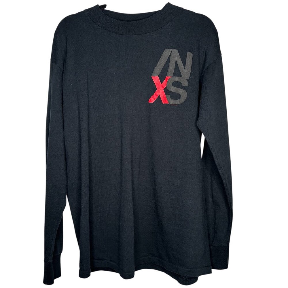 Vintage INXS 1990s Puffy Paint X Factor Tour Long Sleeve T Shirt XL